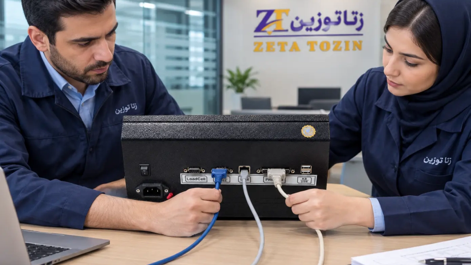 زتا توزین ZetaTozin آموزش سیم‌بندی نمایشگر باسکول اتصالات و نکات مهم