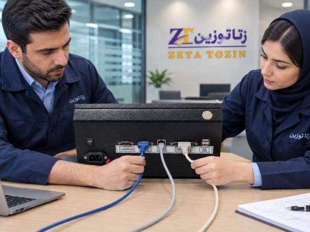 زتا توزین ZetaTozin آموزش سیم‌بندی نمایشگر باسکول اتصالات و نکات مهم